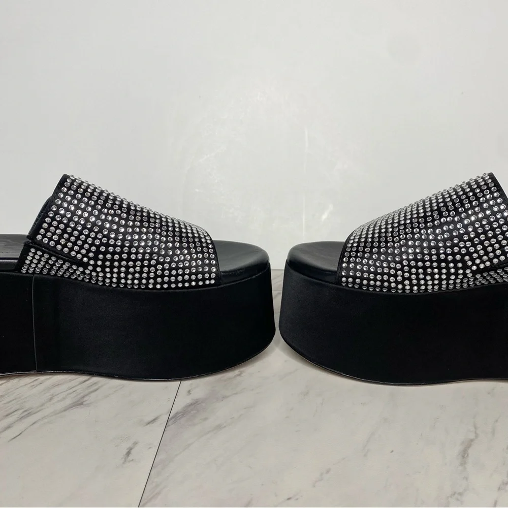 Zigi Gio Jewel Black Platform Slide Sandal 7